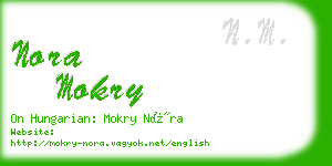 nora mokry business card